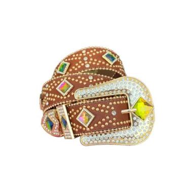 Imagem de Cinto Feminino Country Pedraria Brilho Fivela C/ Strass Moda - Vest St