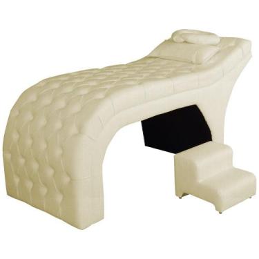 Imagem de Maca Estética Capitone + Escada + Almofada  - Sv Decor,  Marfin