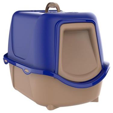 Imagem de Caixa de Areia Fechado Sanitario Plast Pet Wc Cat New Gold - PlastPet,