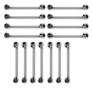 Imagem de Barra Apoio 60cm Aço Inox Kit 15 Unidades Idoso Gestante Criança Acessibilidade Deficiente Segurança Banheiro Box Suporte Corrimao Escada Resistente