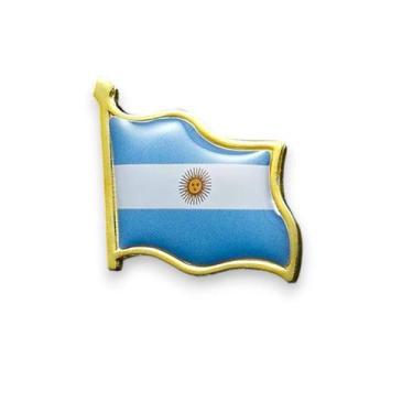 Imagem de Broche Bandeira Argentina Pin Diplomático Aço Esmaltado