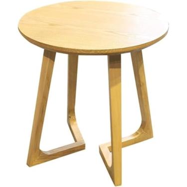 Imagem de Mesa de jantar de cozinha, mesa redonda de madeira de 60 * 60 x 60 cm, sala de estar, leite, chá, loja, sofá, mesa de café impermeável durável (tamanho: 60 x 60 x 60 cm, A, 60 x 60 x 60 cm