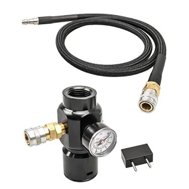 Imagem de AUGREX Regulador de pressão de CO2 Paintball para tanque HPA Mini Sef atualização super rápida, entrada 1500psi saída 0 a 130psi