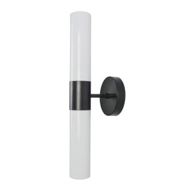 Imagem de Luminárias de parede para sala de estar Luminária de parede preta Tubo longo de acrílico para penteadeira Luzes de espelho para sala de estar Quarto Corredor Lâmpadas de maquiagem