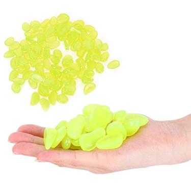 Imagem de 100 Pedras Coloridas que Brilham No Escuro para Jardim e Aquário - Pedras Luminescentes para Decoração de Tanque de Peixes - Cascalho Decorativo Fluorescente para Paisagens e