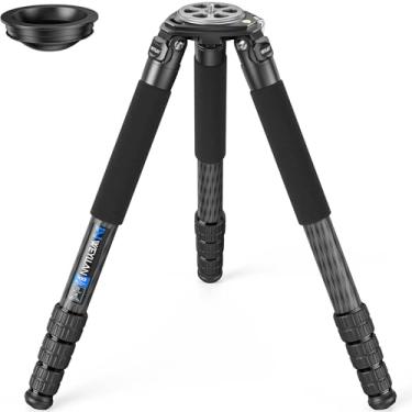 Imagem de Tripé resistente para tigela de câmera, tripé de fibra de carbono, compatível com cabeça esférica e cabeça fluida, suporte de câmera estável WEYLLAN NX9 de 40 mm para câmera DSLR, lente teleobjetiva,