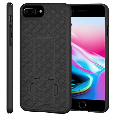 Imagem de Amzer Capa fina de encaixe com suporte para Apple iPhone 8 Plus - Preta