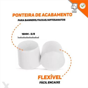 Imagem de 100 Ponteiras Para Banners E Faixas - Tamanho 5/8 - (16mm) - FX, Branc