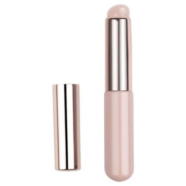 Imagem de Esquirla Pincel corretivo para batom, pincel macio com protetor de tubo, cabeça redonda, pincel de maquiagem labial para uso diário, salão de beleza doméstico