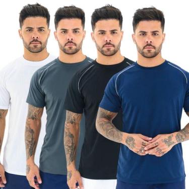Imagem de KIT 4 Camisetas Dry Fit Masculina Treino Academia Corrida - LUNNA, Bra