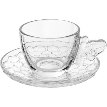 Imagem de JOGO 6 XICARAS DE CAFE COM PIRES HOME&CO ECO CRYSTAL 100ml 11x6x5cm TRANSPARENTE