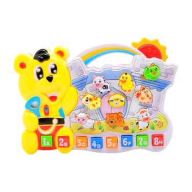 Imagem de Teclado Musical Infantilurso Amarelo 001408 - Shiny Toys