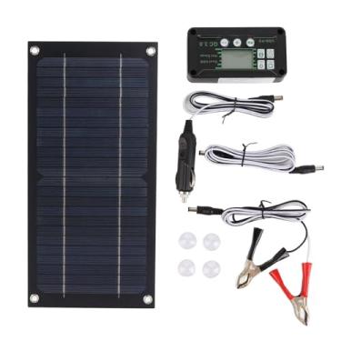 Imagem de Carregador de Painel Solar de 600 W, Kit de Painel Solar Controlador de Carga de Silício Monocristalino 100A Com Cabo de Extensão Clipe de Bateria para Acampamento Ao Ar Livre Em