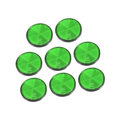 Imagem de REPAIROCK 8 peças de refletores traseiros redondos parafuso no raio de segurança refletor de postes de portão refletor para carros, reboque, motocicleta, caminhões, barco, bicicleta, bicicleta, verde,