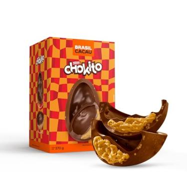 Imagem de Ovo de Páscoa Chokito, Chocolate ao Leite com Flocos de Cereais e Recheio de Caramelo, 370g