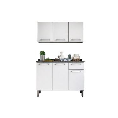 Imagem de Cozinha Completa Evidence 2 Peças (1 Armário + 1 Balcão) C2P07 Branco - Bertolini