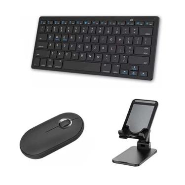 Imagem de BDNET, Teclado E Mouse Bluetooth + Sup Para Tablet Amazon Fire Hd10