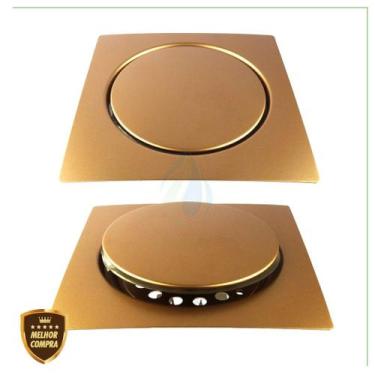 Imagem de Ralo Click Inteligente Para Banheiro Quadrado Inox Cromado Veda Cheiro