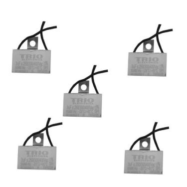 Imagem de Kit 5 capacitor 2 fios quadrado 3 uf x 250/400v  chapa tri - TRIO