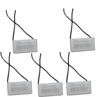 Imagem de Kit 5 capacitor 2 fios quadrado 5uf x 250 400v tri - TRIO