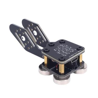 Imagem de Chave MINI CW, CW Ham Enviar Telegram Double Paddle MORSE Código Chave Com Aluminum Ligy Body 4 ND Base de ímãs, Chave de Código MORSE Automático TELEGRAPH TELEGRAPH (Black)