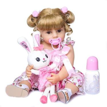 Imagem de Bebe Reborn Menina Boneca 100% Silicone- Elisa - BEBÊ REBORN