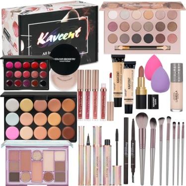 Imagem de Kit de maquiagem para adolescentes e mulheres, kit completo de maquiagem para mulheres, adolescentes, presente de maquiagem para meninas adolescentes, maquiagem de Natal