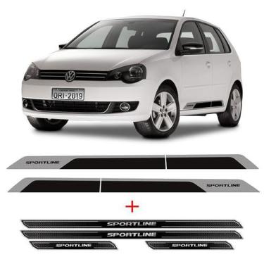 Imagem de Kit Faixa Polo Sportline 2014 Preto + Soleira Protetora - SPORTINOX