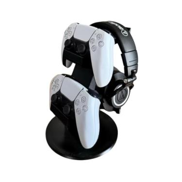 Imagem de Suporte Vertical Duplo para Controles e Headset, compativel PS4 / PS5 (Preto)