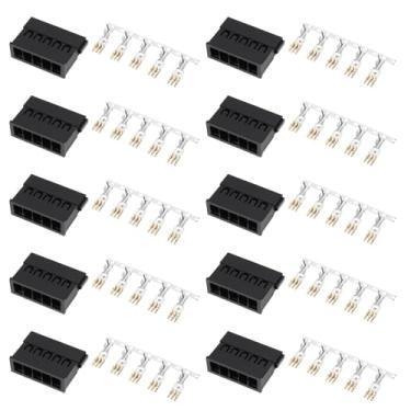 Imagem de Micro Traders 10x Sata Power fêmea 3811 18awg - 0,75 mm? Conector de fonte de alimentação de computador com pinos de crimpagem banhados a ouro