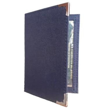 Imagem de Carteira Porta Documento Carro Moto Slim Para Rg Cnh - Lunes, Azul