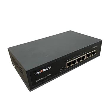 Imagem de PoE Texas Switch De 4 Portas - 802.3Af/At Power Over Ethernet Com Poe+, 2 Uplinks Lan, Vlan E Extensor, Câmeras Segurança Rede Fio Não Gerenciadas Alta Velocidade 65 W, Wap'S More