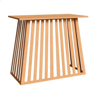 Imagem de Mesa Dobrável MDF Cru 5,5mm 90x85cm Montagem Fácil Laterais Articuladas Ideal Para Eventos Festas Ambientes Pequenos