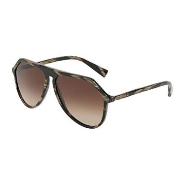 Imagem de Óculos de sol masculino Dolce & Gabbana DG4341, Brown Horn/Brown Gradient, One Size