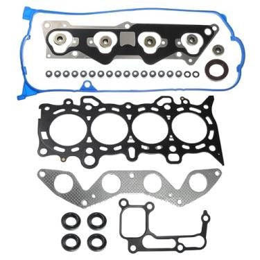 Imagem de X AUTOHAUX 1 conjunto de juntas de cabeça de cilindro de motor de veículo para Honda Civic EX 1.7L VTEC SOHC 2001-2005 Metal