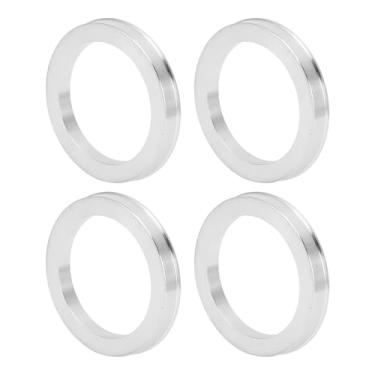 Imagem de INFINAUTO Anéis centralizados no cubo da roda do carro OD 78,1 mm para ID 59,6 mm eixo central de rodas amortecedores Hubrings liga de alumínio tom prata durável