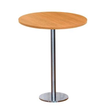 Imagem de Mesa Pisa Beta Bistrô Fratini 107,50cm (a) Disco Redondo Inox Tampo Mdp Redondo Samba 70cm (l)