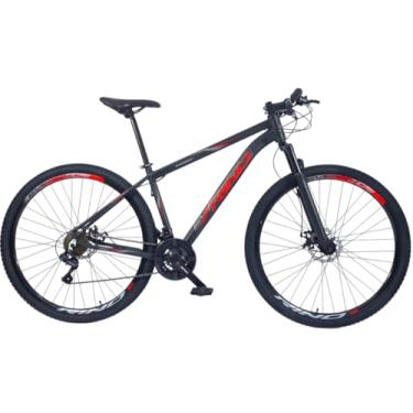Imagem de Bicicleta Aro 29 Rino Everest 21v Cambios e Pedivela Shimano Cubo Roletado (Preto/Vermelho, 19)