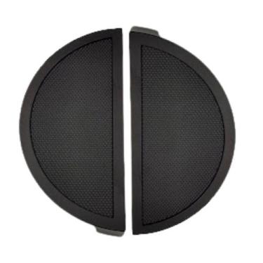 Imagem de Kit 2 Puxador Movel Concha Meia Lua Paio 64Mm Preto Zen