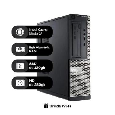 Imagem de Computador dell optiplex 3010 i5 3 8gb ssd 120gb e hd 250gb