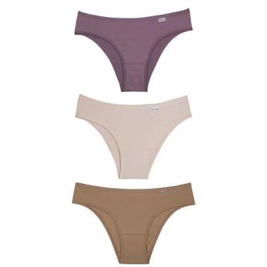 Imagem de Del Rio Kit 3 Calcinhas Biquíni Cotton Lateral Médio Tamanho G