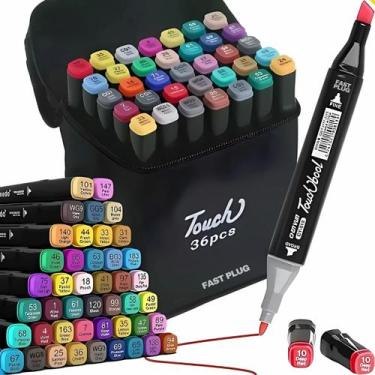 Imagem de Canetinhas 36 Cores Com Duas Pontas Para Desenho e Pintura - Touch