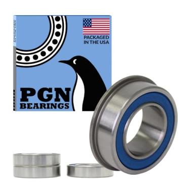 Imagem de PGN Bearings(4 Unidades) Rolamento de Esferas Flangeado Pgn 3/4" X 1-3/8" - Substituição para Cortadores de Grama, Carrinhos e Rodas de Caminhões Manuais e Carrinhos de Mão - Aço Cromado - Lubrificado