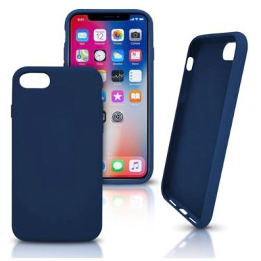 Imagem de Capa para iPhone SE 2 (2ª/3ª geração) – Capa de silicone durável à prova de choque com forro de microfibra macia, capa para iPhone com proteção antiarranhões e quedas – Capa protetora antiderrapante