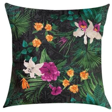 Imagem de Capa de Almofada em Acquablock Estampado Floral 45x45cm - Sua Casa Dec