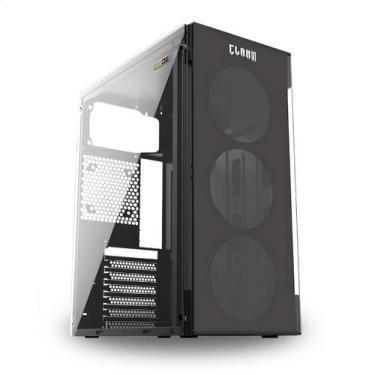 Imagem de Gabinete Gamer Mid Tower Clanm Smog Micro ATX Mini ITX Vidro Temperado