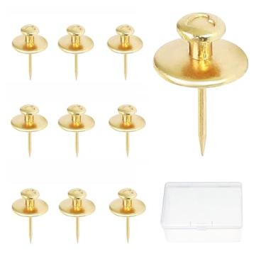 Imagem de 10 ganchos de parede para pendurar para moldura de foto, pinos de pressão de cabeça dupla para pendurar na parede, em placas de madeira macia de drywall para decoração de fotos de escritório em casa