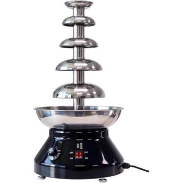 Imagem de Fonte De Chocolate 5 Camadas Máquina De Fonte De Fondue De Chocolate Quente Panela De Chocolate De Aço Inoxidável Grande Capacidade Para Doces De Chocolate, Queijo, Chá De Bebê, Celebração