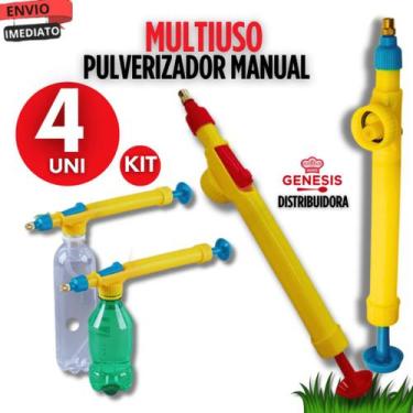 Imagem de Kit 04 unidades Pulverizador Para Garrafa Pet Plantas Manual Borrifado