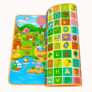 Imagem de Tapete Infantil 2m Térmico Dobrável Antiderrapante Confortável Colorid